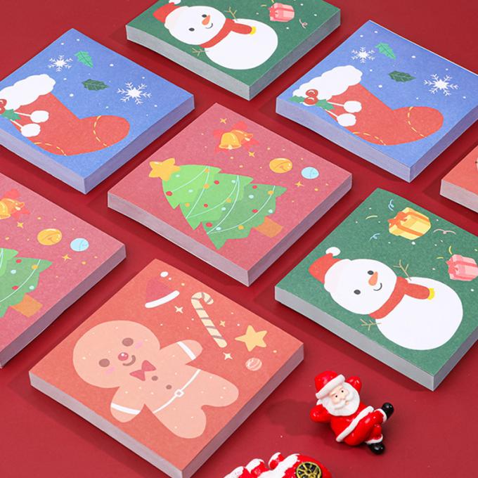 クリスマスの粘着性があるノートのかわいい漫画の小型メモ パッドNの時間は学生のギフトのためのメモの粘着性があるノートを貼る