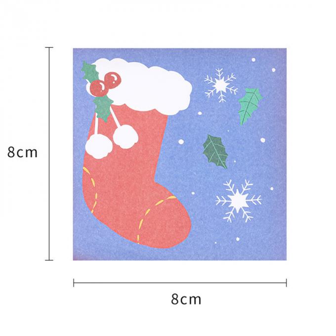 クリスマスの粘着性があるノートのかわいい漫画の小型メモ パッドNの時間は学生のギフトのためのメモの粘着性があるノートを貼る