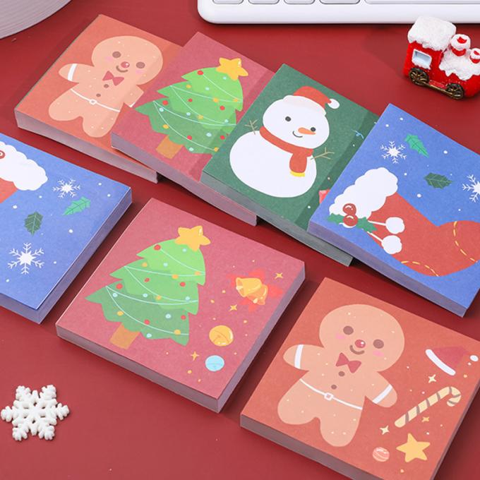 クリスマスの粘着性があるノートのかわいい漫画の小型メモ パッドNの時間は学生のギフトのためのメモの粘着性があるノートを貼る