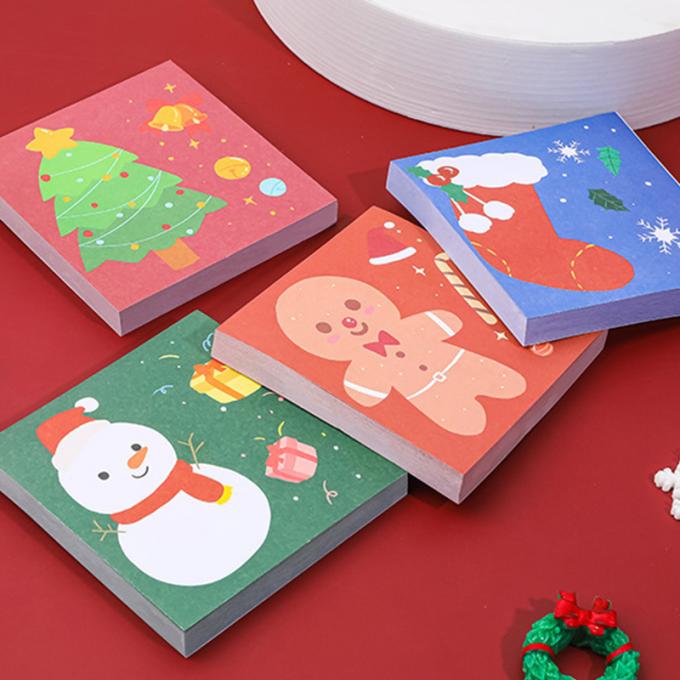 クリスマスの粘着性があるノートのかわいい漫画の小型メモ パッドNの時間は学生のギフトのためのメモの粘着性があるノートを貼る