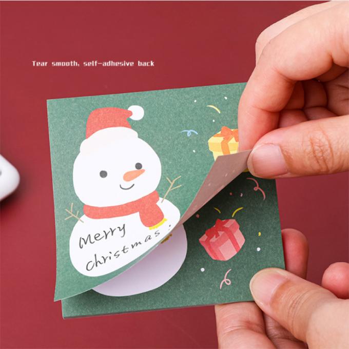 クリスマスの粘着性があるノートのかわいい漫画の小型メモ パッドNの時間は学生のギフトのためのメモの粘着性があるノートを貼る
